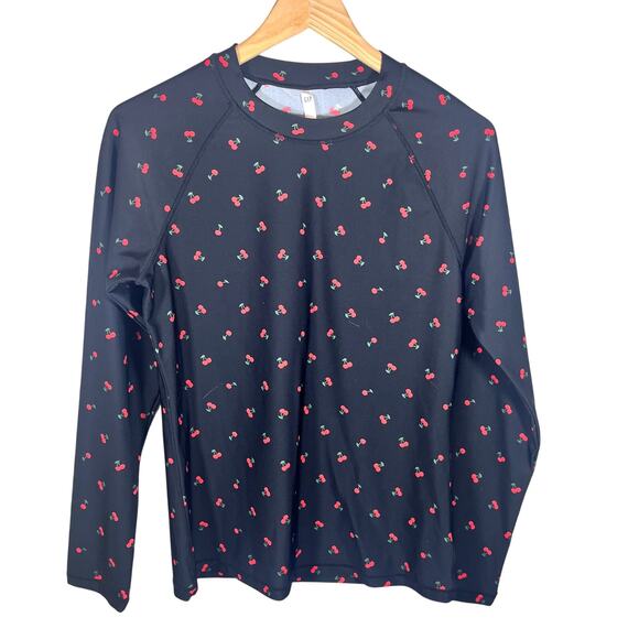 NWT GAP Cherry Print Long Sleeve T Shirt Size Large - Picture 1 of 7